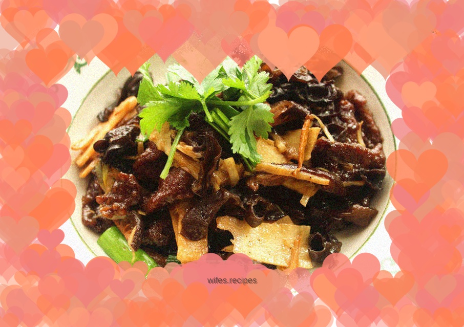 Stir-fried duck breast with three fresh vegetables