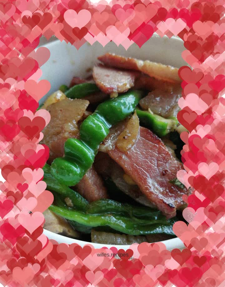 Stir-fried ham and pepper