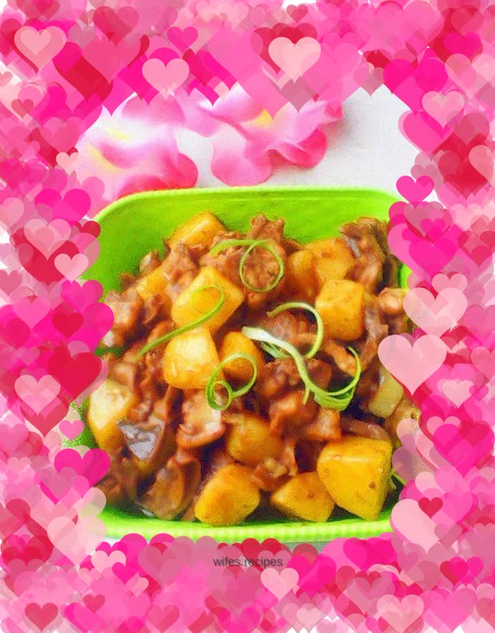 Chicken braised with potatoes