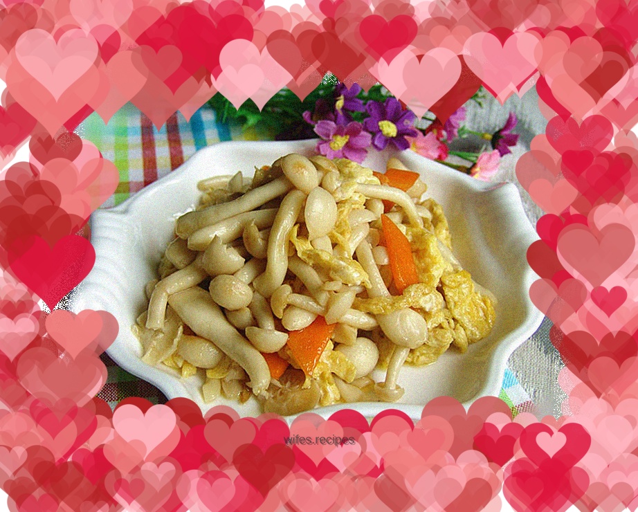 Seafood Mushroom Scrambled Eggs