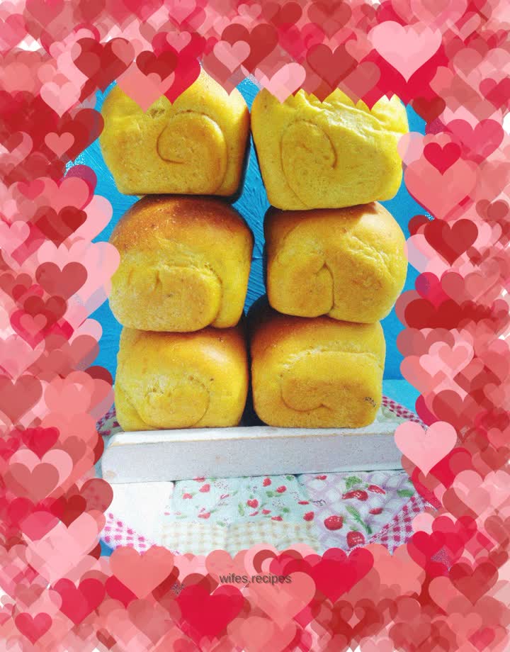 Pumpkin whole wheat mini toast (refrigerated fermentation)