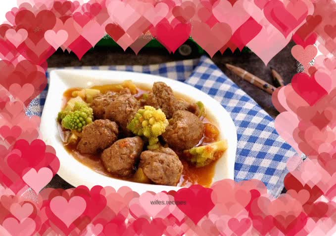 Children's Recipe - Braised Beef Balls with Tomato