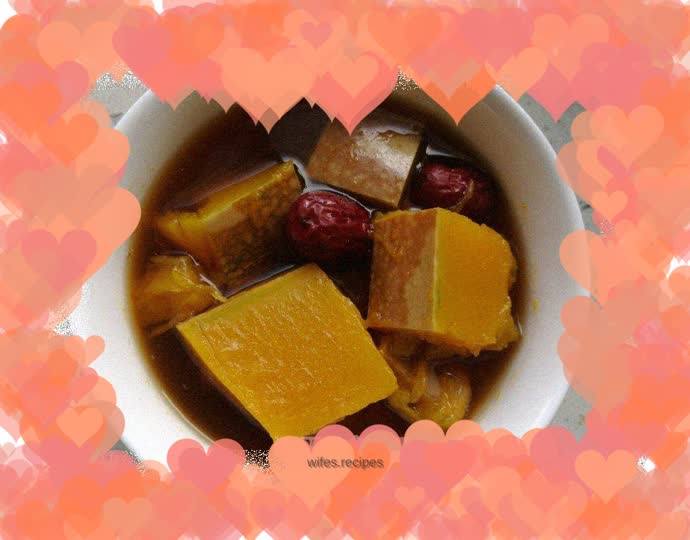 Pumpkin and red date soup