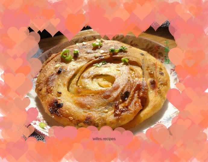 Thousand layer scallion pancake