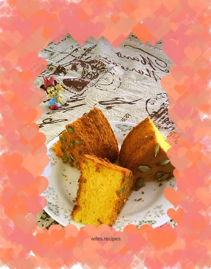 Melon seeds and pumpkin chiffon cake