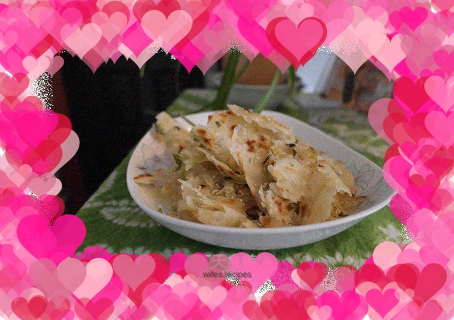 Green onion hand-pulled pancakes