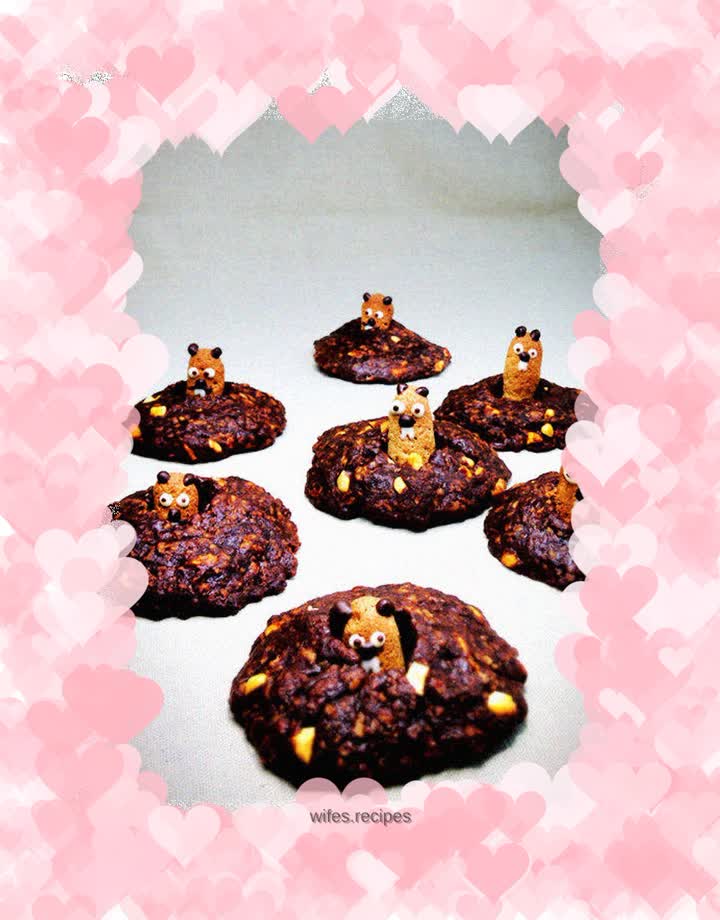 Whack-a-mole fun three-dimensional cookies