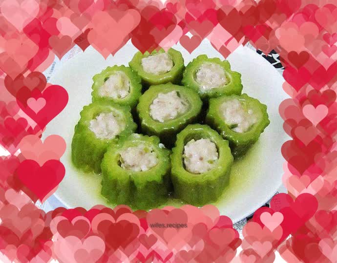 Bitter melon stuffed with meat
