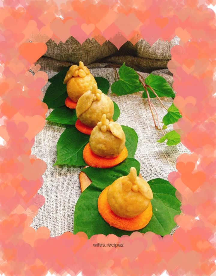 Orange steamed buns