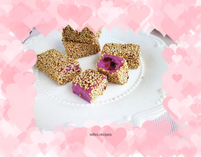 【Hunan】Purple sweet potato and sesame cake