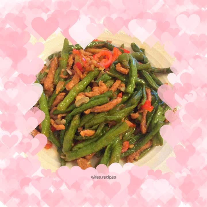 Stir-fried shredded pork with green beans