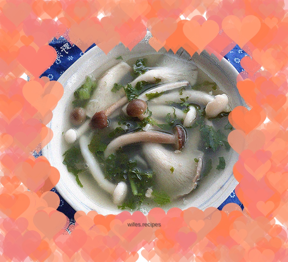 Mushrooms having a meeting - Pickles and mixed mushroom soup