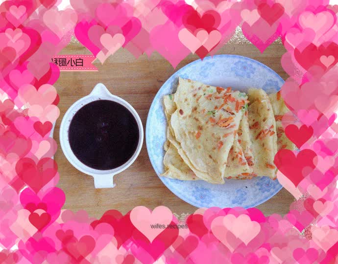 Bai Xiaochu - Yibao’s nutritious breakfast: carrot egg pancake + black rice cereal