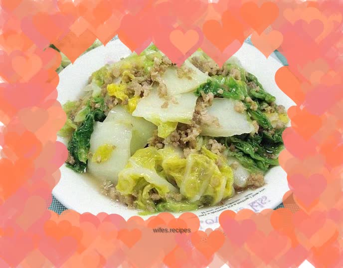 My son’s favorite side dish - minced pork and cabbage