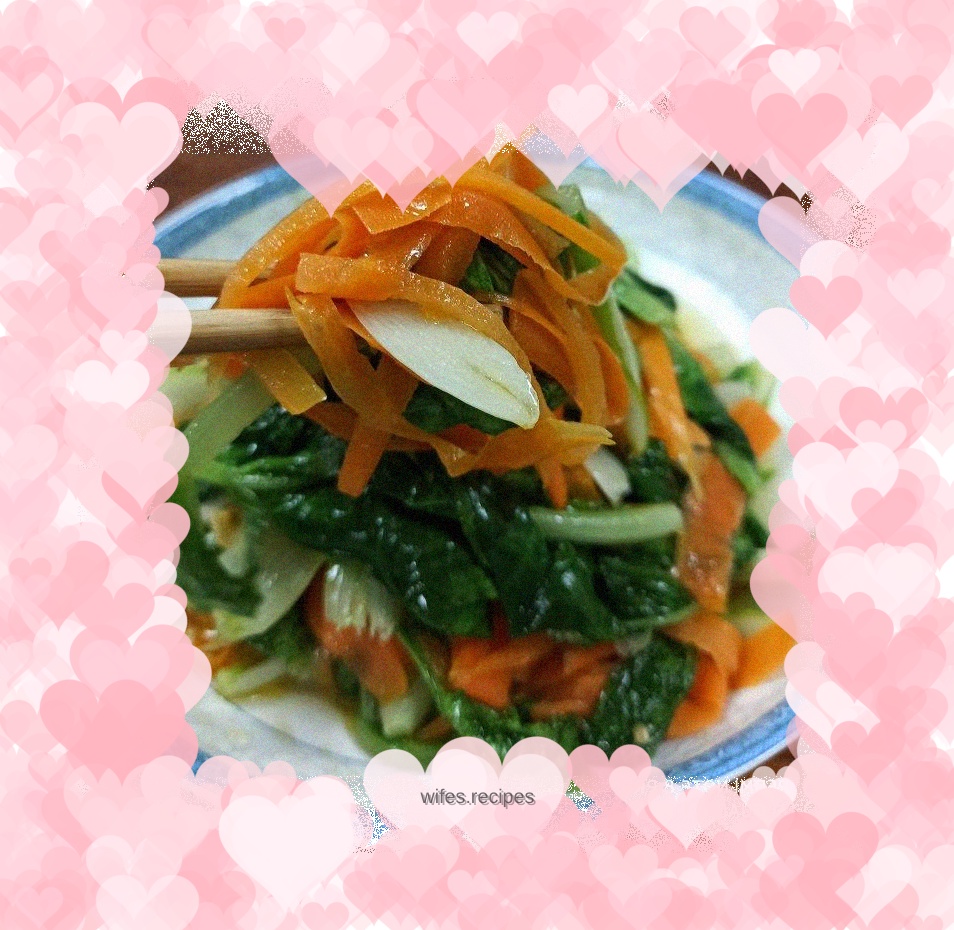 Stir-fried carrots and rapeseed