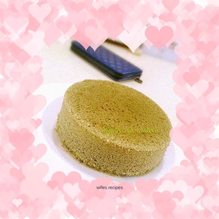 Fresh mint chiffon cake