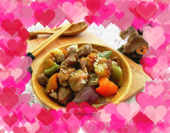 Grilled mutton cubes