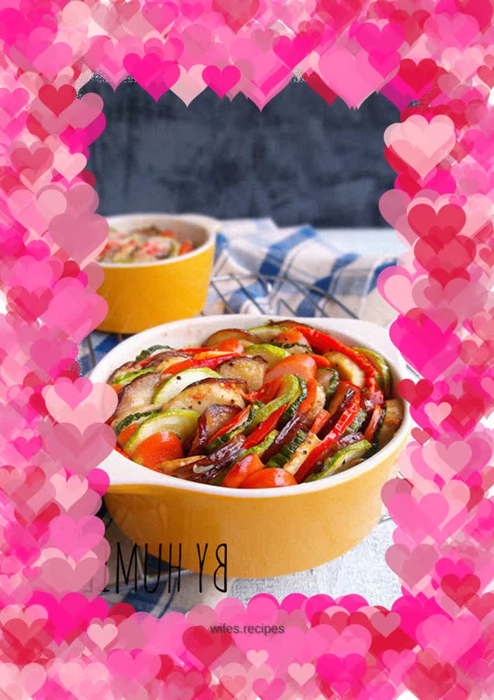 Summer roasted colorful vegetables