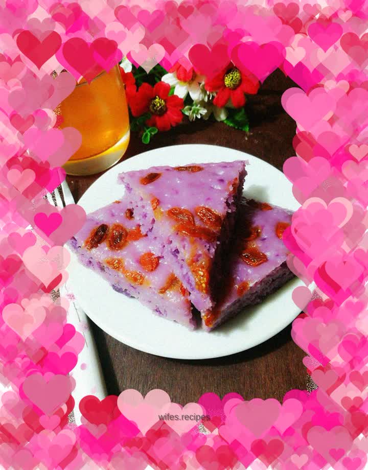 Purple sweet potato rice cake