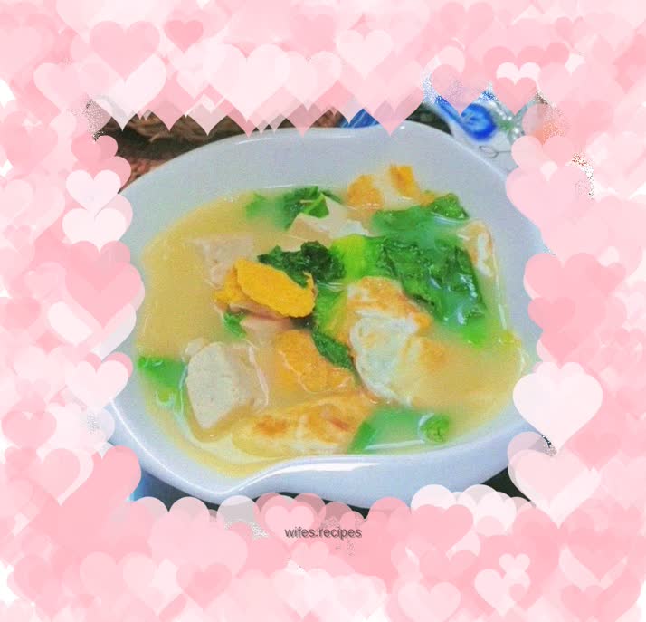 Tofu and egg soup