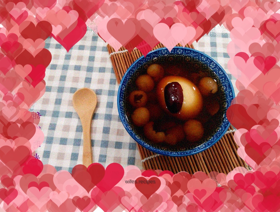 The holy product for nourishing blood for women----Danggui, red dates, egg and sugar water