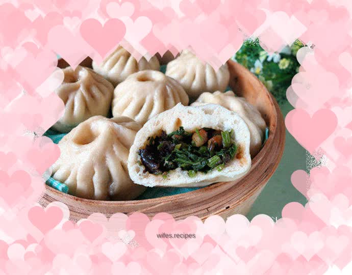 Pork buns stuffed with parsley