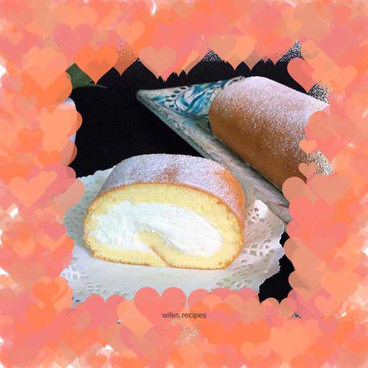 Chiffon cake roll (small four rolls)