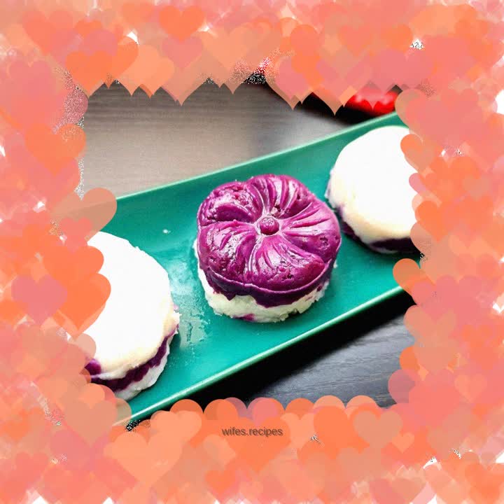 Purple sweet potato and yam puree