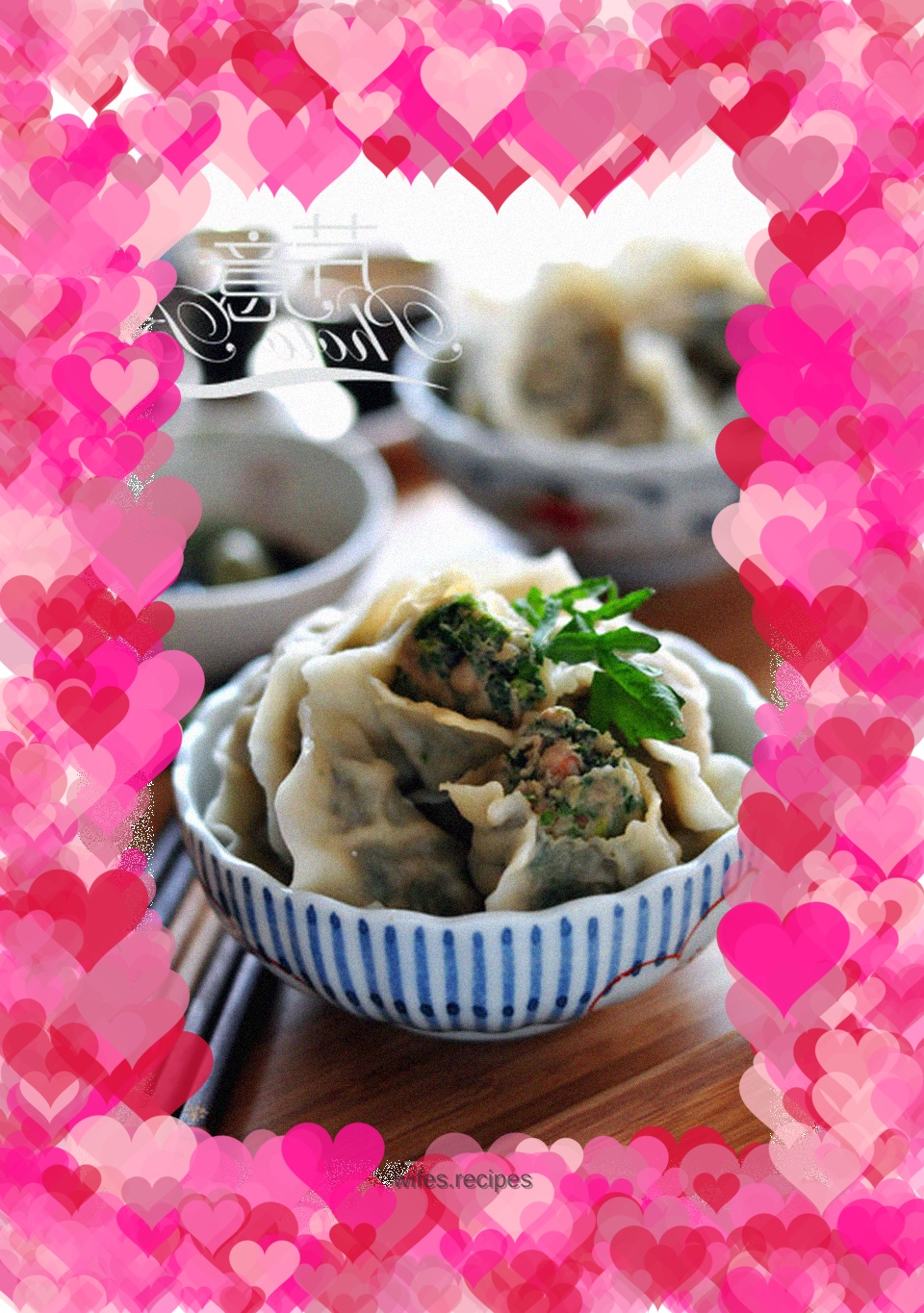 Shrimp, meat and shepherd's purse soup dumplings