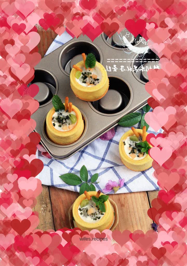 Yogurt Fruit Cup Cake