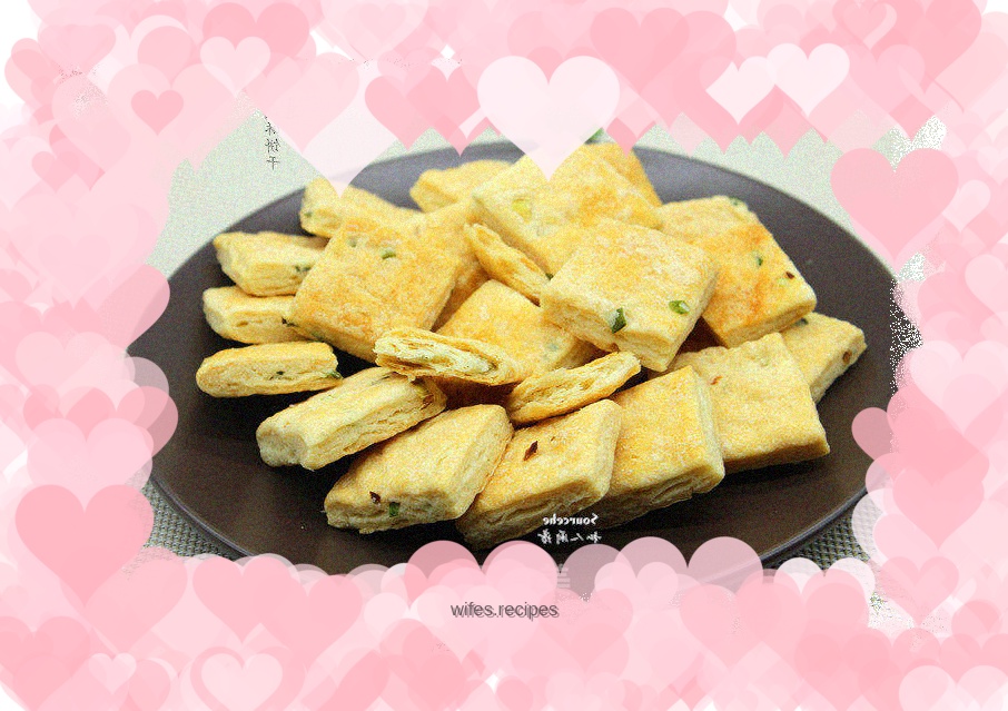 Chives and salty biscuits