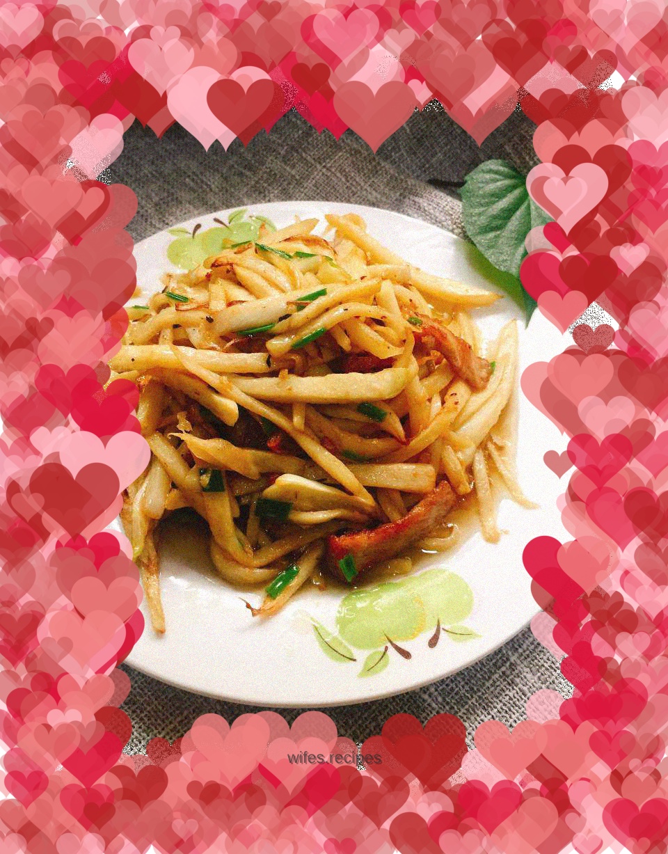 Pork shreds and wild rice shreds