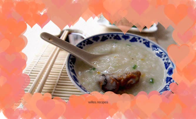 Pork Ribs, Oyster, Black Bean Sauce and Pumpkin Porridge