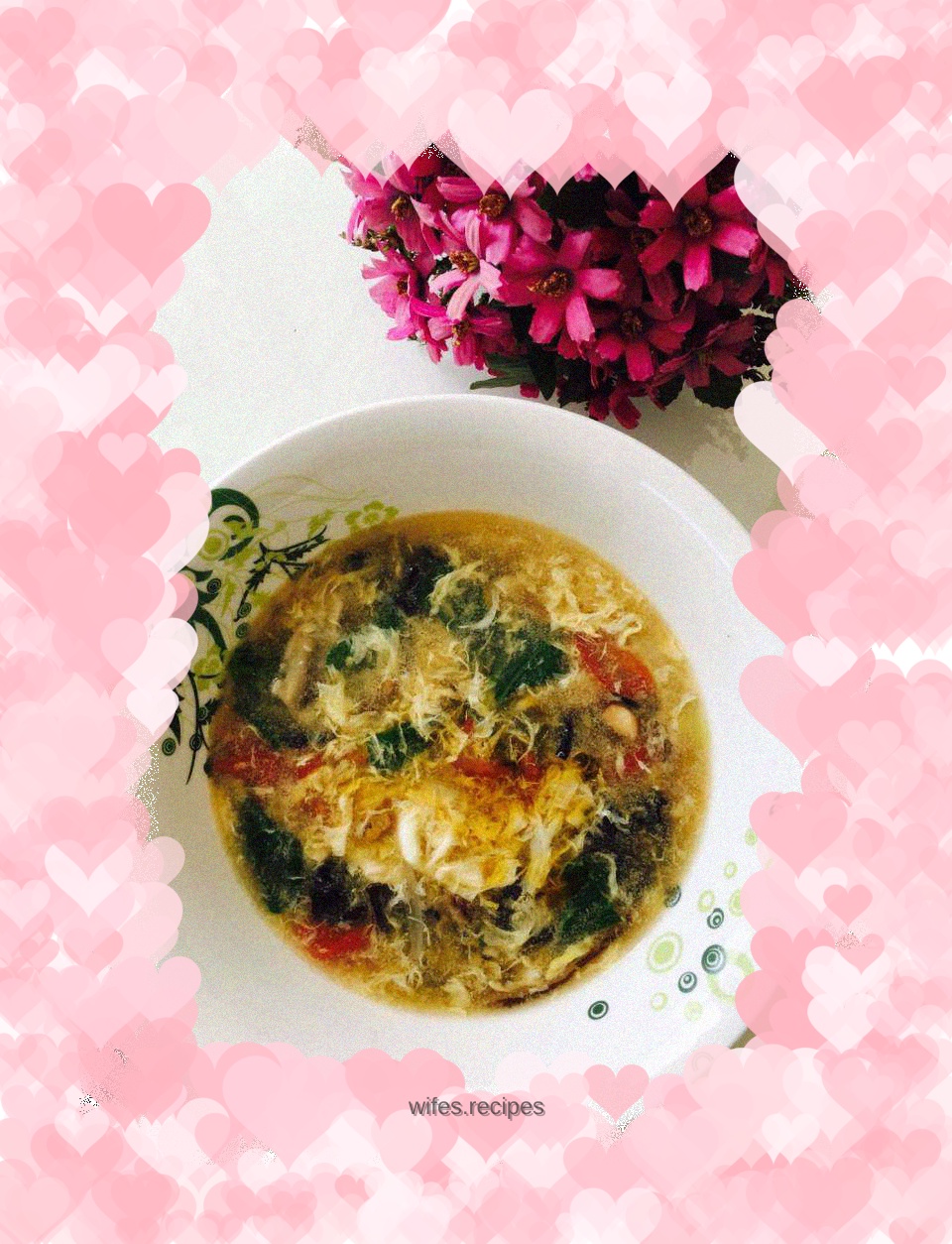 Hot and sour egg soup