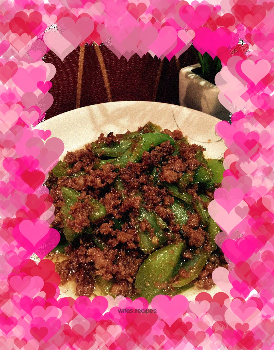 Minced pork and green pepper
