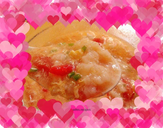 Egg tomato pimple soup
