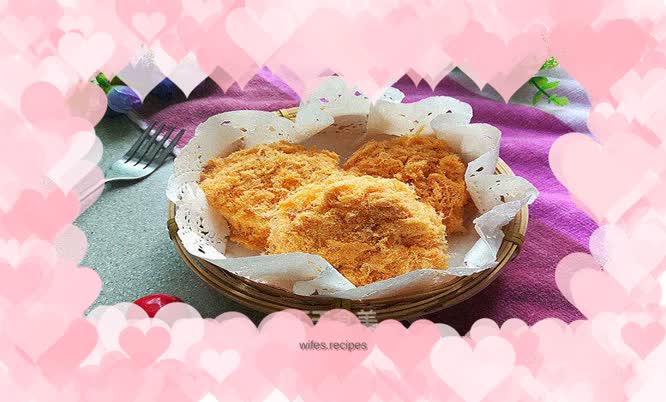 Pork floss and scallops