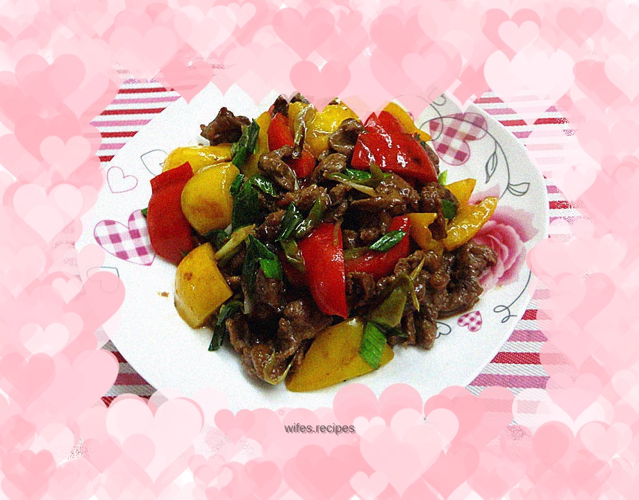 Colorful pepper beef