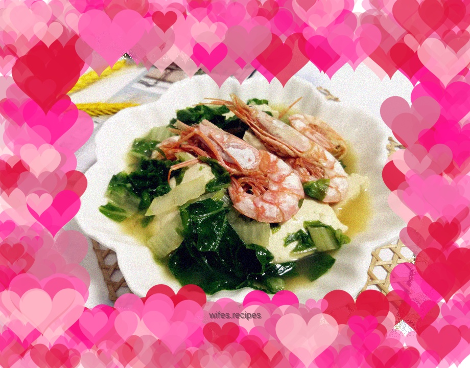 Red shrimp and cabbage stewed with tofu