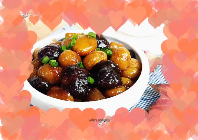 Grilled chestnuts with mushrooms