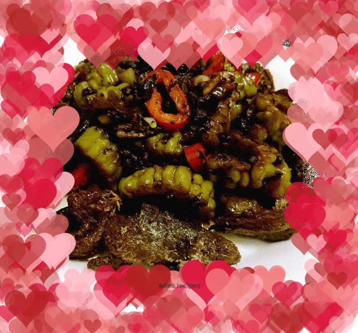 Braised Bitter Melon with Sea Fish in Black Bean Sauce - refreshing and relieving heat, with strong black bean aroma