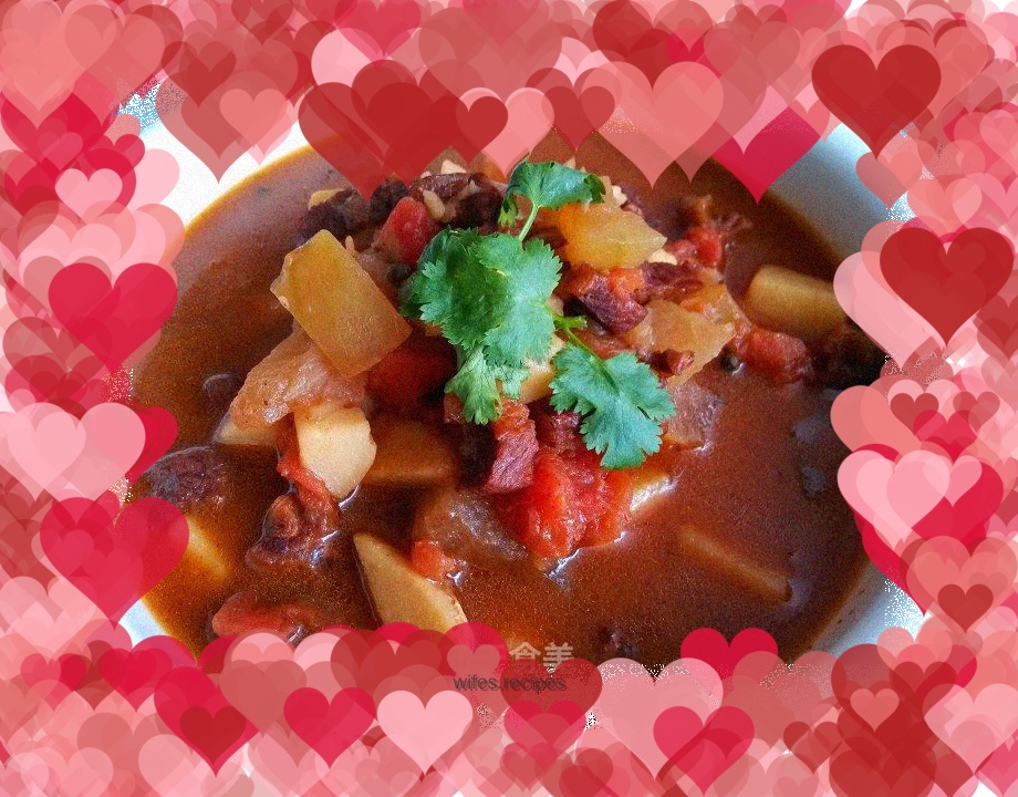 Beef brisket stewed with potatoes