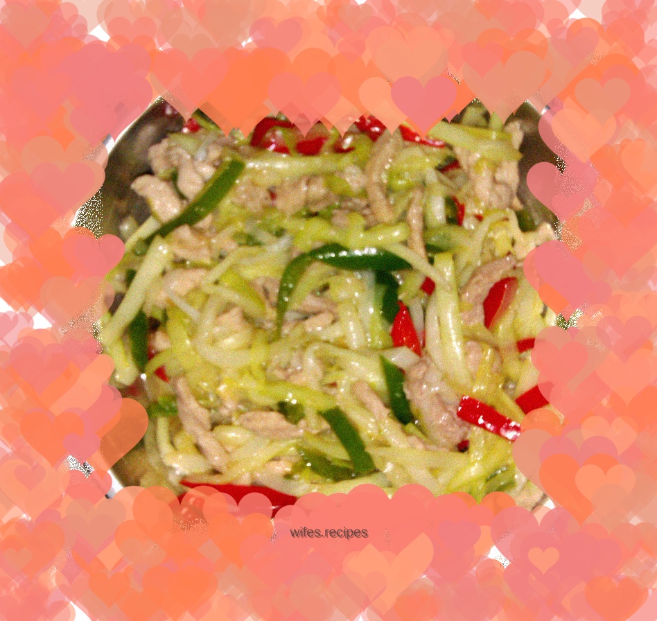 Stir-fried shredded pork with chives
