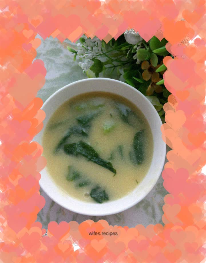 Water spinach and polenta