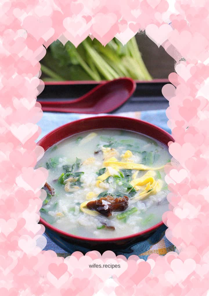 【Egg and fungus porridge】