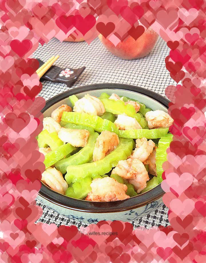 Fried Bitter Gourd with Shrimp