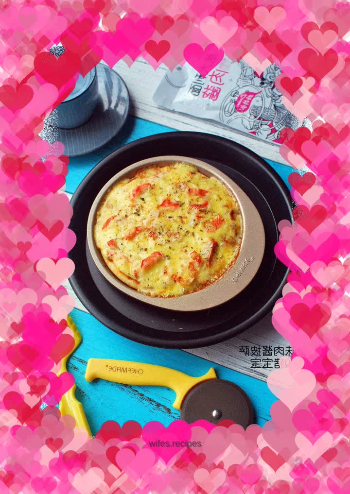 Crab meat sauce pizza