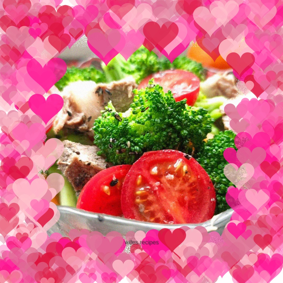 Beef Salad with Pea and Broccoli