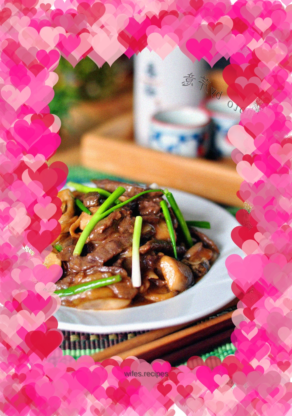 Beef Fillet with Oyster Sauce and Straw Mushroom