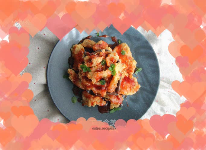 Sweet and sour pork loin slices (fruity version)